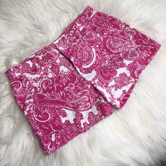 Pink Shorts Joe Fresh Paisley Floral Sz 4 - Picture 1 of 4